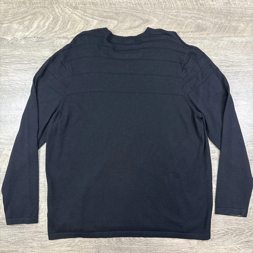 The North Face‎ wool blend sweater men's XXL black v-neck long sleeve casual